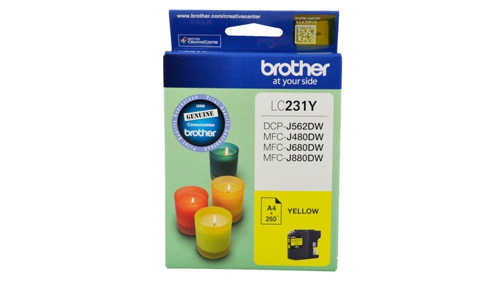 Brother OEM LC-231  Yellow  Inkjets - Click to enlarge