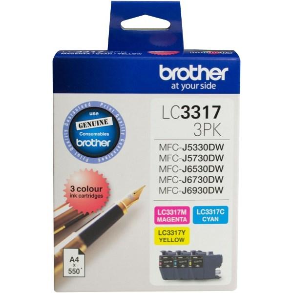 Brother OEM 3317  3 Pack Ink Cartridges - Click to enlarge