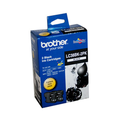 Brother OEM LC-38 Black Twin Pack - Click to enlarge