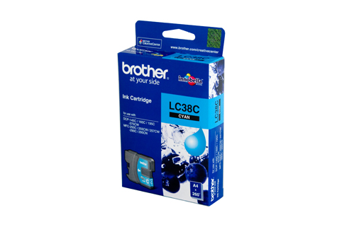 Brother OEM LC-38 Cyan Inkjet - Click to enlarge