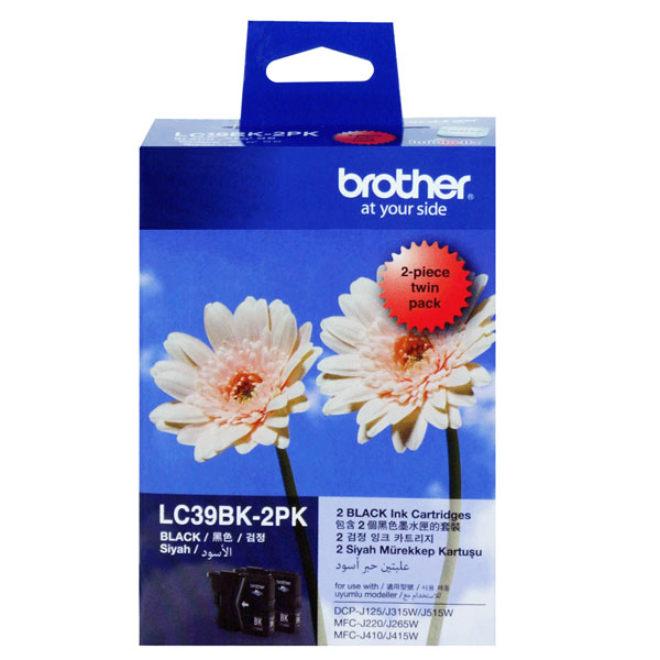 Brother OEM LC-39 Black Twin Pack - Click to enlarge