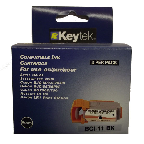 Canon Compatible Bci-11Bk Black Tri-Pack - Click to enlarge