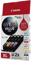 Canon OEM CLI-651XL B/C/M/Y Value Pack - Click to enlarge