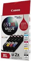 Canon OEM CLI-651XL B/C/M/Y Value Pack - Click to enlarge