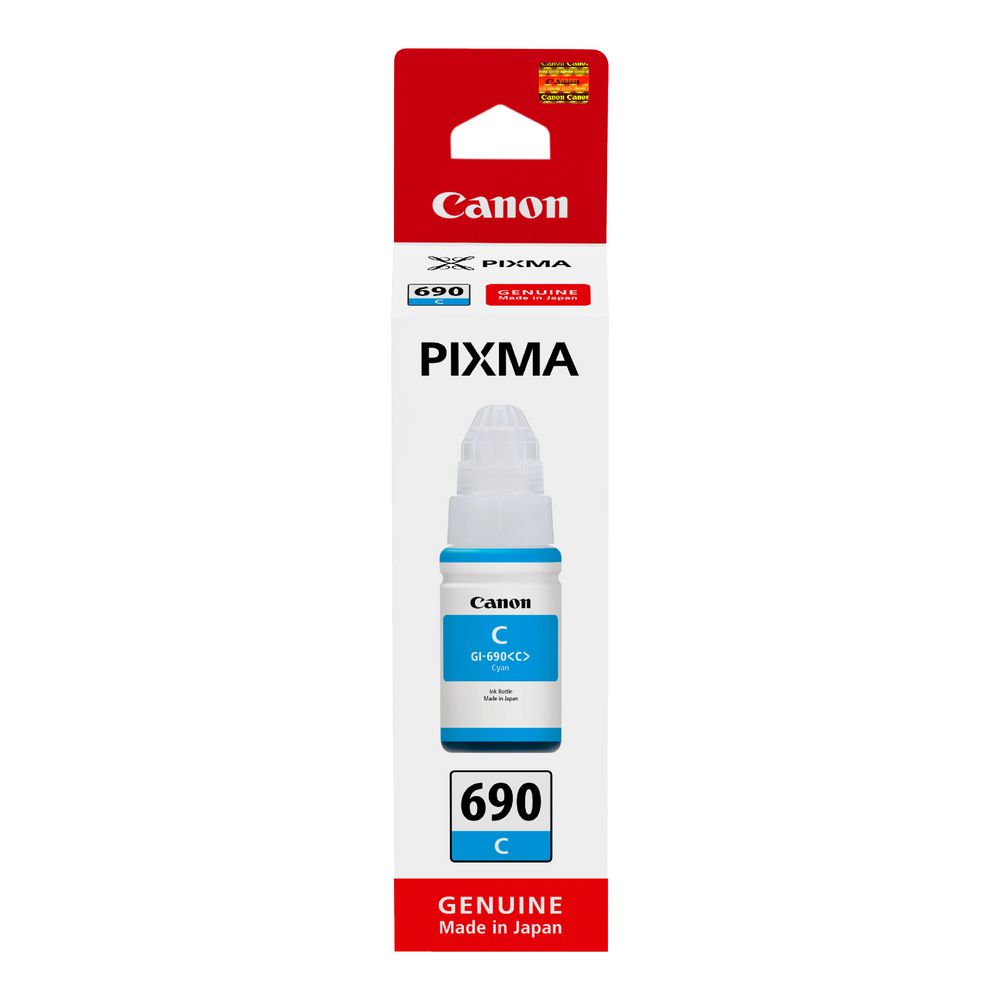 Canon OEM GI690 Cyan Ink Bottle - Click to enlarge