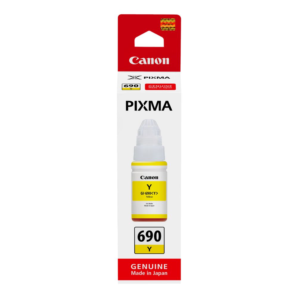 Canon OEM GI690 Yellow  Ink Bottle - Click to enlarge