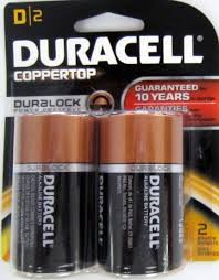 Duracell Batteries D 2 Pack - Click to enlarge