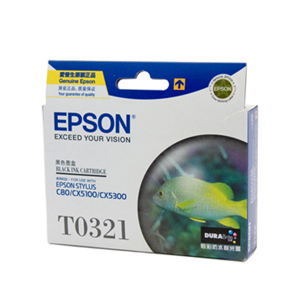 Epson OEM Stylus C70/C80 Black T0321 - Click to enlarge