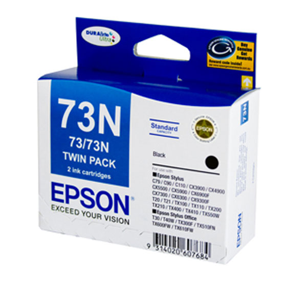 Epson OEM 73HN High Yield Black Twin Pk - Click to enlarge