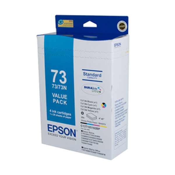 Epson OEM T073N (73N) Value Pack (4Pk) - Click to enlarge