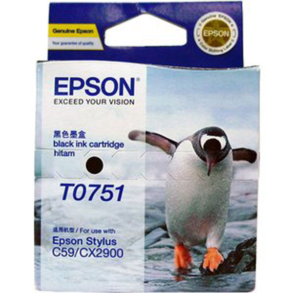 Epson OEM T0751 Black Inkjet Cartridge - Click to enlarge