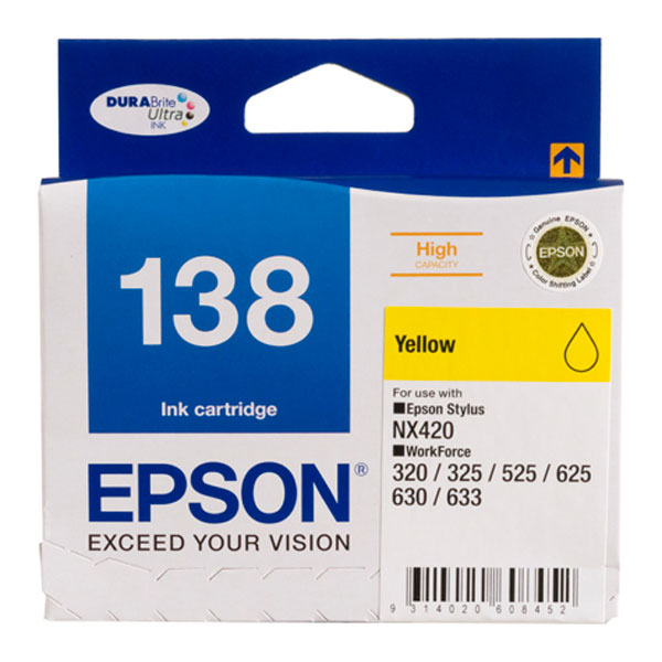 Epson OEM T1384 (138) HY Ink Yellow - Click to enlarge