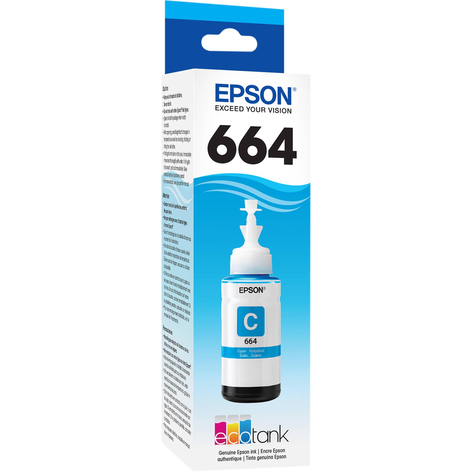 Epson OEM 6642 EcoTank Cyan Ink Bottle - Click to enlarge