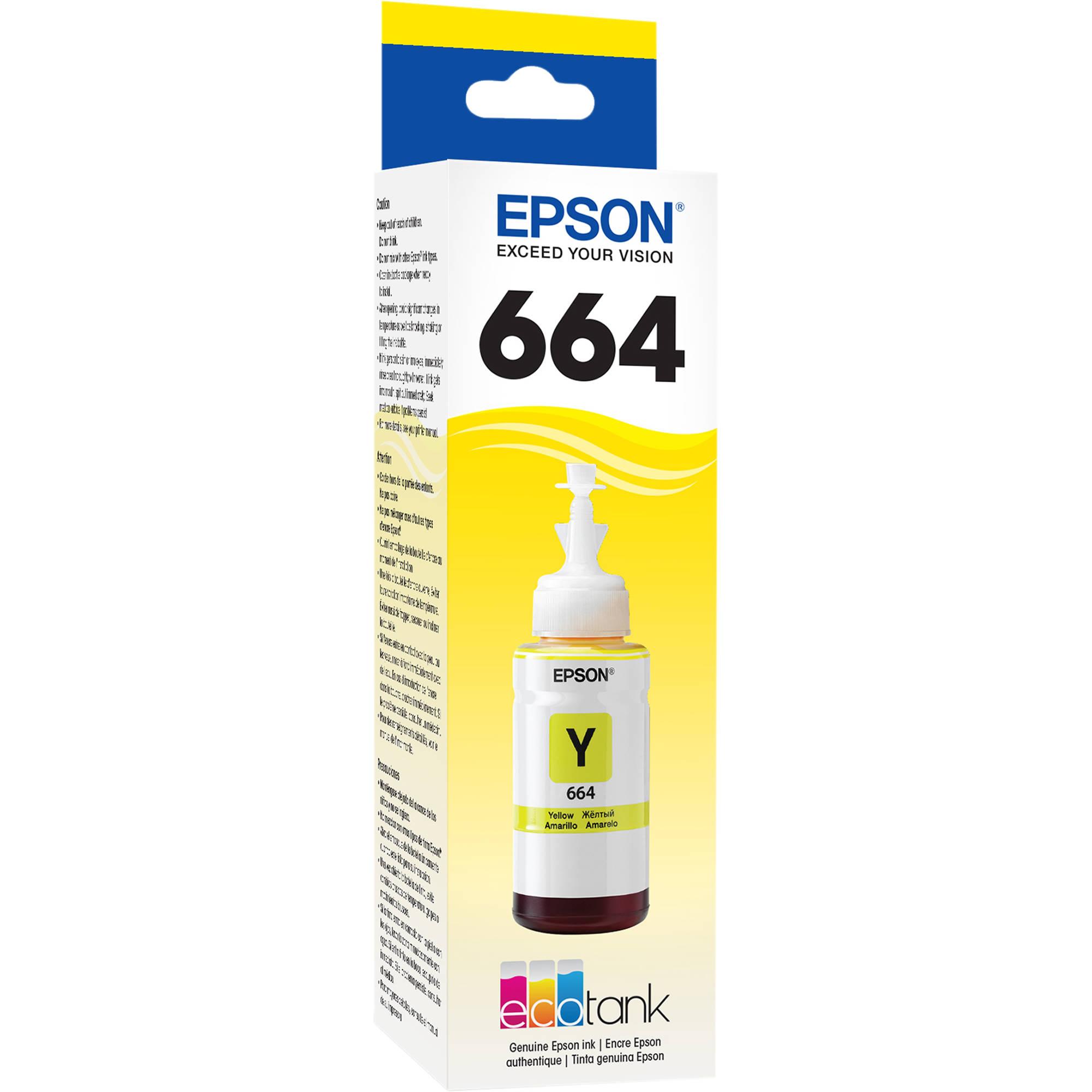 Epson OEM 6643 EcoTank Yell Ink Bottle - Click to enlarge