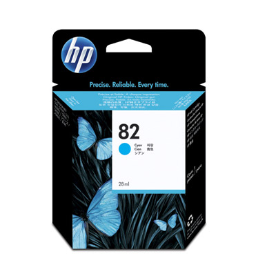 HP OEM #82 C4911A Cyan Ink - Click to enlarge