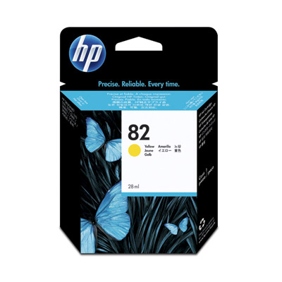 HP OEM #82 C4913A Yellow Ink - Click to enlarge