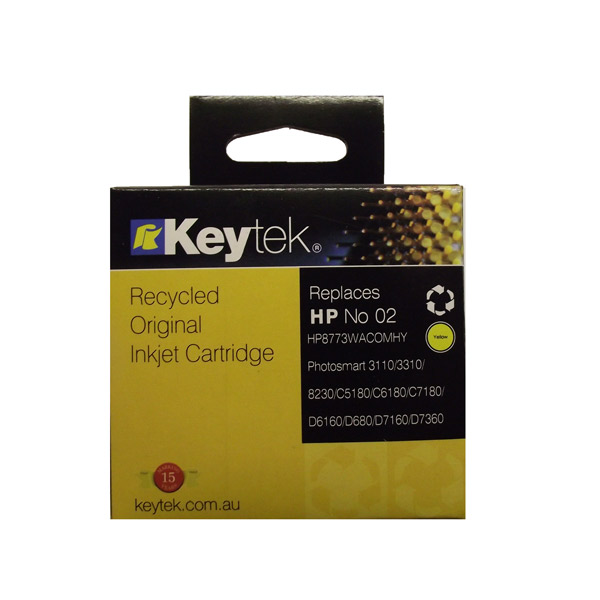 HP Compat #02 C8773WA Yellow Inkjet - Click to enlarge