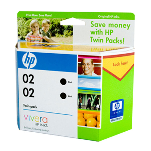 HP OEM #02 Black Twin Pack - Click to enlarge