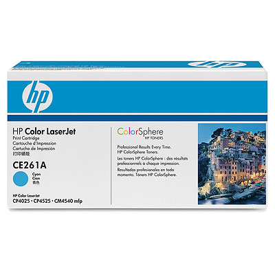 HP OEM CE261A Toner Cyan - Click to enlarge