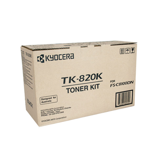 Kyocera OEM TK-820K Black Toner Cart - Click to enlarge