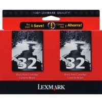 Lexmark OEM #32 18C0032 Black Twin Pack - Click to enlarge