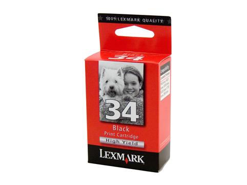 Lexmark OEM #34 18C0034 H/Ylld Black Ink - Click to enlarge