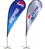 Teardrop Banners 2.1m Twin Pk Inc Base - Click for more info