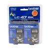 Brother OEM LC-47 Black Inkjet Twin Pack - Click for more info