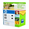 HP OEM #02 Black Twin Pack - Click for more info