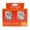 Lexmark OEM #16 Black Inkjet Twin Pack - Click for more info
